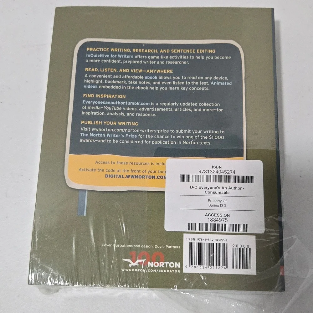 Everyone's an Author with Readings 4th Edition Lunsford 9781324045274 Textbook